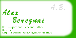 alex bereznai business card